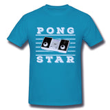 Men's Graphic T Shirt Pong Star Style Round Neck Short Sleeves Tee