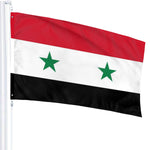 Fly Breeze 3 X 5 Ft Flag Syria Flag Polyester Brass Grommet Canvas Header for House Decorations