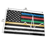 Fly Breeze 3 X 5 Ft Flag Thin Red Blue Green Yellow Gold Line Flag Thin Line EMS Polyester Double Stitched Brass Grommets for Home