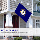 Fly Breeze 3 X 5 Ft Flag Kentucky Flag Polyester Double Stitched Brass Grommets for Indoor Outdoor