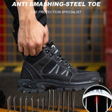 Steel Toe Shoes for Men Women Indestructible Work Shoes Lightweight Safety Sneakers Slip-Resistant Composite Boot for Construction