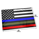 Fly Breeze 4 X 6 Ft Polyester Flag American Flag Thin Line Vivid Color House Decorations