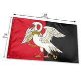 Fly Breeze 3 X 5 Ft Flag Buckinghamshire Flag Polyester Double Stitched Brass Grommets for Party