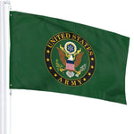 Fly Breeze 3 X 5 Ft Flag US Army Logo Polyester Double Stitch Banner for Outside Garden