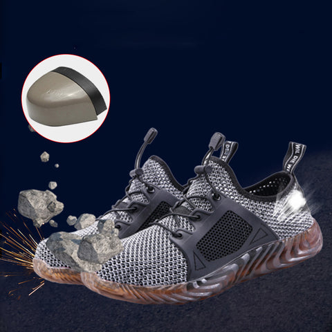 Steel Toe Shoes Men Women, Work Safety Breathable Slip Resistant Sneakers Industrial Construction