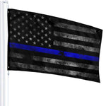 Fly Breeze 3 X 5 Ft Flag Thin Blue American Flag Polyester UV Fade Resistant for House Decorations