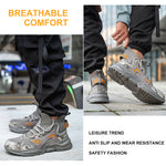 Steel Toe Shoes for Men Composite Toe Sneakers for Women Work Safety Footwear Breathable Comfortable Slip Resistant Athletic  Industrial Construction