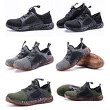 Steel Toe Shoes Men Women, Work Safety Breathable Slip Resistant Sneakers Industrial Construction