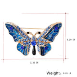 Women Crystal Brooch Pins Rhinestones Brooches Butterfly Breastpin with Boxes