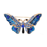 Women Crystal Brooch Pins Rhinestones Brooches Butterfly Breastpin with Boxes