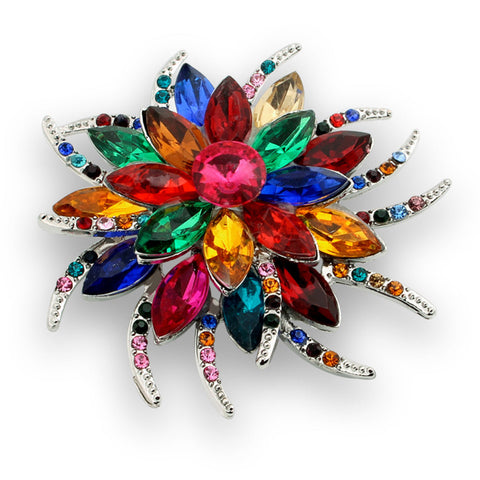 Rainbow Box Butterfly Brooches for Women with Austria Crystal, Rhinestone Women's Brooches & Pins