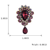 Brooch Pin Women's Rhinestones Breastpin for Wedding Banquet Bouquet