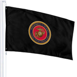 Fly Breeze 3 X 5 Ft Flag Seal USMC Polyester Double Stitched Brass Grommets for Party