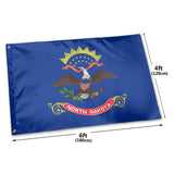 Fly Breeze 4 X 6 Ft Polyester Flag North Dakota Flag Double Stitch Banner Garden Home