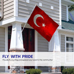 Fly Breeze 4 X 6 Ft Polyester Flag Turkey Flag Double Stitched Brass Grommets Indoor Outdoor