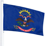 Fly Breeze 3 X 5 Ft Flag North Dakota Flag Polyester Vivid Color for Outside Garden