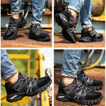 Steel Toe Shoes for Men Work Women Lightweight Air Cushion Sneakers Slip Resistant Indestructible Safety Work Boots