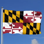 Fly Breeze 4 X 6 Ft Polyester Flag US Flag Of Maryland Brass Grommet Canvas Header Indoor Outdoor