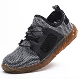 Steel Toe Shoes Men Women, Work Safety Breathable Slip Resistant Sneakers Industrial Construction