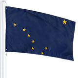 Fly Breeze 3 X 5 Ft Flag US Flag Of Alaska Polyester UV Fade Resistant for House Decorations