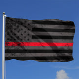 Fly Breeze 4 X 6 Ft Polyester Flag Thin Red Line American Flag UV Fade Resistant House Decorations