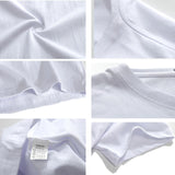 Cotton T Shirt for Men Friensh!t New Comfy O-Neck Short Sleeves Blouse Tops