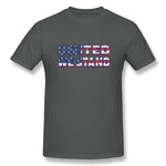 Cotton T Shirt for Men Saying Political United States Style O-Neck Short Sleeves Blouse Tops