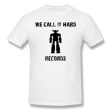 Men's Casual T-shirt We Call It Hard Record Logo 5 Style Round Neck Short Sleeves Shirt