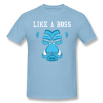 Men's Casual T-shirt Like A Boos Comfortable Crew Neck Short Sleeves Tee