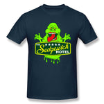 Cotton T Shirt for Men Ghost Hotel New Comfy Crew Neck Short Sleeves Blouse Tops