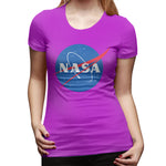 Novelty T Shirt for Women NASA Logo Comfy Crew Neck Short Sleeve Tee