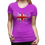 Women’s T-shirt Union Jack Sexy Crew Neck Short Sleeve Tops