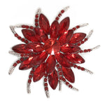 Women's Austrian Crystal Brooch Wedding Flower Leaf Bouquet Brooch