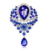 Vintage Wedding Bridal Elegant Brooches Crystal Rhinestone Tear drop Brooch Pin for Women