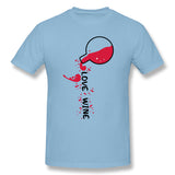 Men's Graphic T Shirt Wine Pouring From Bottle Comfy Crew Neck Short Sleeves Tees