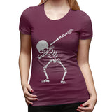 Novelty T Shirt for Women Skull Flowy Crew Neck Short Sleeve Tops