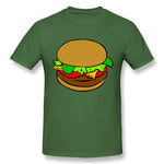 Men's Graphic T Shirt Hamburger Cheeseburger Fast Food Comfy Crew Neck Short Sleeves Tees