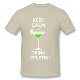 Mens Novelty T-Shirt Drink Appletini Breathable Round Neck Short Sleeves Tee