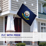 Fly Breeze 3 X 5 Ft Flag US Navy Images Logo Polyester Vivid Color for Party