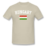 Men's Casual T-shirt Hungary Flag Cool Round Neck Short Sleeves Blouse Tops