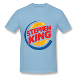 Mens Novelty T-Shirt Stephen King 1 Cool Round Neck Short Sleeves Blouse Tops