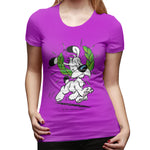 Womens Graphic T-Shirt Asterix & Obelix Dogmatix Laurel Wreath Summer Round Neck Short Sleeve Tee