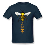 Mens Novelty T-Shirt Let It Bee Comfy Round Neck Short Sleeves Shirt