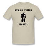 Men's Casual T-shirt We Call It Hard Record Logo 5 Style Round Neck Short Sleeves Shirt