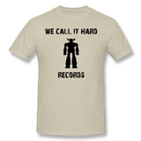 Men's Casual T-shirt We Call It Hard Record Logo 5 Style Round Neck Short Sleeves Shirt