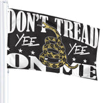 Fly Breeze 3 X 5 Ft Flag Don't Tread On Me Yee Yee Polyester Brass Grommet Canvas Header for House Decorations