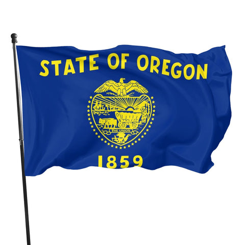 Fly Breeze 3 X 5 Ft Flag Oregon Flag Polyester Double Stitched Brass Grommets for Outside Garden