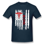 Men's Graphic T Shirt Nurse American Flag For Dark Breathable O-Neck Short Sleeves Tees