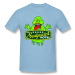 Cotton T Shirt for Men Ghost Hotel New Comfy Crew Neck Short Sleeves Blouse Tops