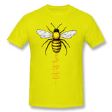 Mens Novelty T-Shirt Let It Bee Comfy Round Neck Short Sleeves Shirt